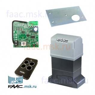 Автоматика для откатных ворот, комплект привода откатных ворот FAAC 844 KIT  + пульт RC (844 FAAC8 RC).