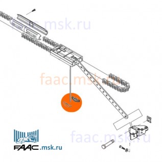 Ручка разблокировки направляющих для приводов FAAC D064, 600, 700, 1000