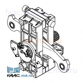 Вал выходной в сборе с рычагом и станиной для шлагбаумов FAAC серии 620