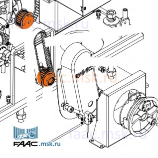 Шестерни ременной передачи концевых выключателей, комплект для приводов FAAC C850