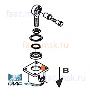 Фланец гидроцилиндра верхний для шлагбаумов FAAC серии 615 BPR