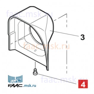 Левый фланец картера  для привода FAAC 412 SX