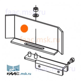 Пластина на рейку для индукционного концевого выключателя для приводов откатных ворот FAAC 746, 844 серии
