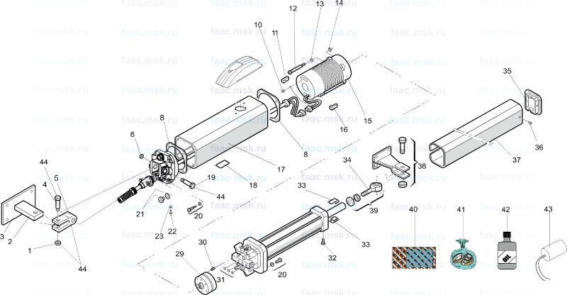 Запасные части для привода распашных ворот FAAC 422 CABC