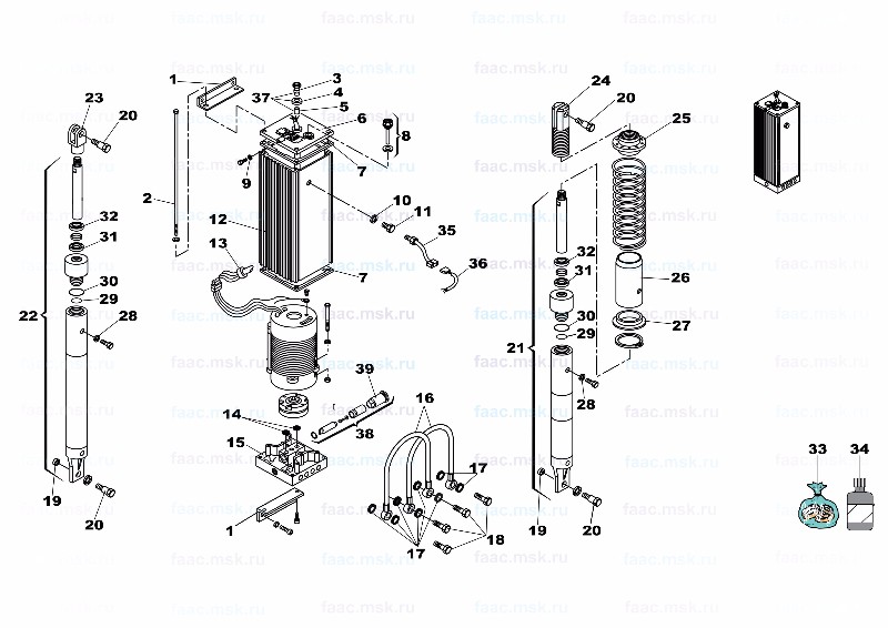 Запасные части для автоматического шлагбаума FAAC 620 RPD гидравлика
