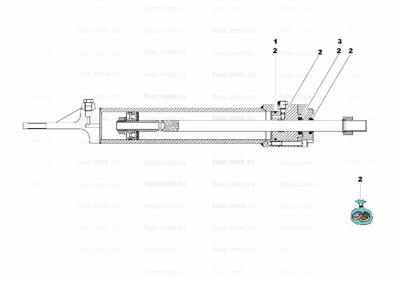 Запасные части для автоматического шлагбаума FAAC 620 SR короткий цилиндр