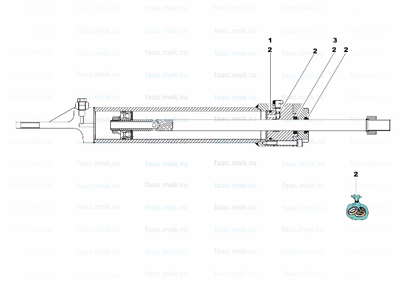 Запасные части для автоматического шлагбаума FAAC 620 SR длинный цилиндр